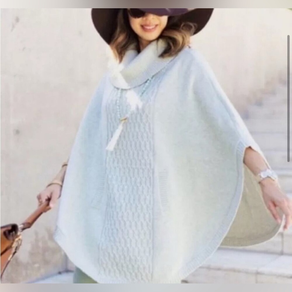 Cabi Gray Cowl Poncho